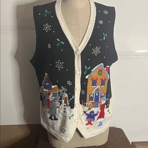 😄Sun Li Joy festive holiday vest Christmas large
